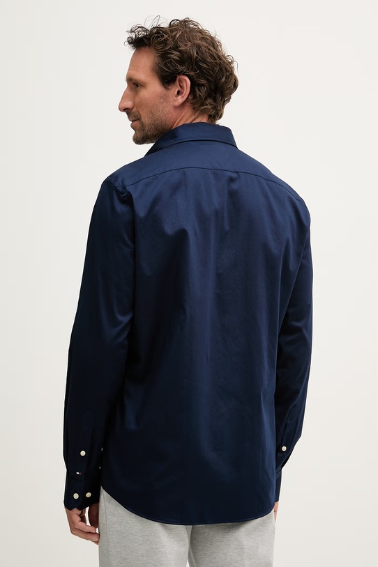 Odzież Tommy Hilfiger koszula męska bawełniana z elastanem MW0MW41824 granatowy