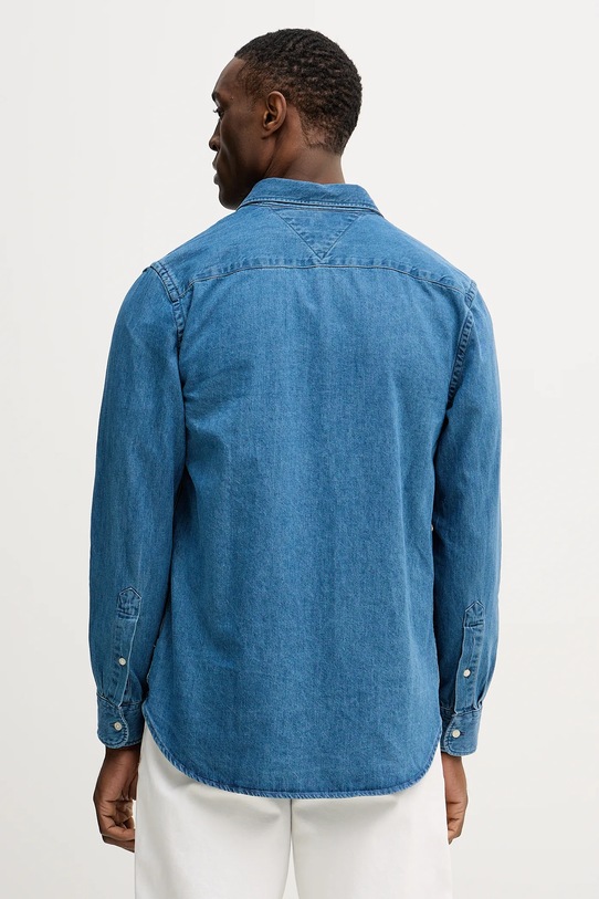 Odzież Tommy Hilfiger koszula bawełniana jeansowa MW0MW40494 niebieski