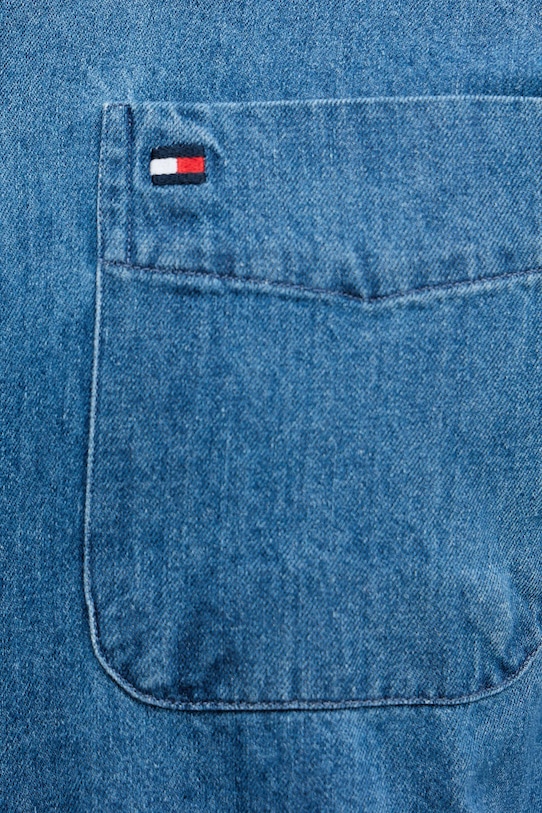 Tommy Hilfiger koszula bawełniana jeansowa MW0MW40494 niebieski
