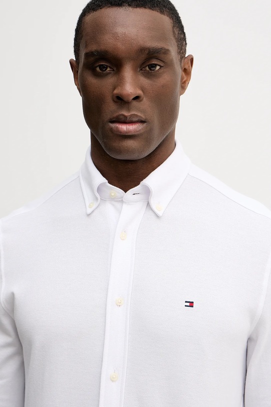 Βαμβακερό πουκάμισο Tommy Hilfiger λευκό MW0MW41690