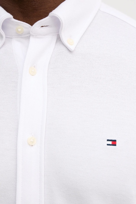 Βαμβακερό πουκάμισο Tommy Hilfiger MW0MW41690 λευκό