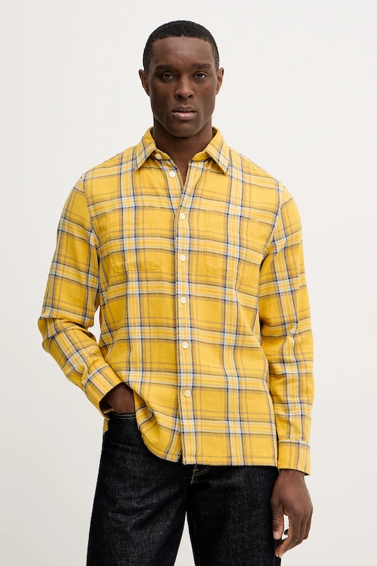 Tommy Hilfiger koszula bawełniana wzorzyste żółty MW0MW41716