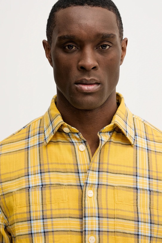 Tommy Hilfiger koszula bawełniana żółty MW0MW41716