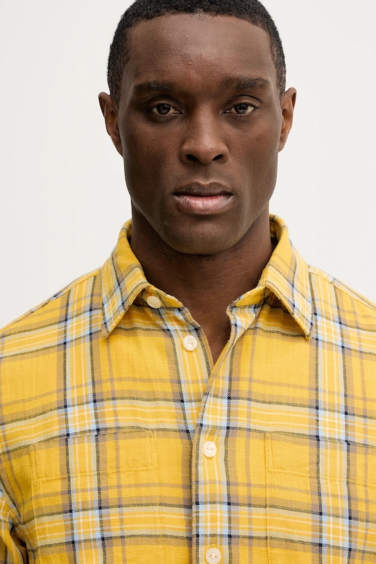 Tommy Hilfiger koszula bawełniana żółty MW0MW41716