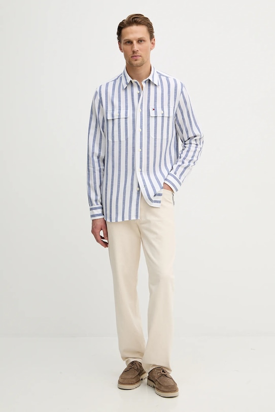 Tommy Hilfiger koszula MW0MW41687 niebieski SS26