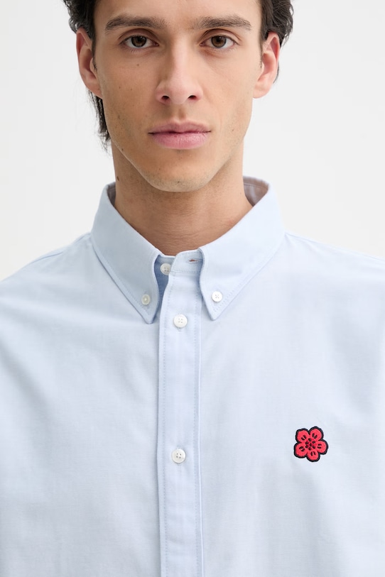Kenzo koszula bawełniana niebieski FG55CH1099LO