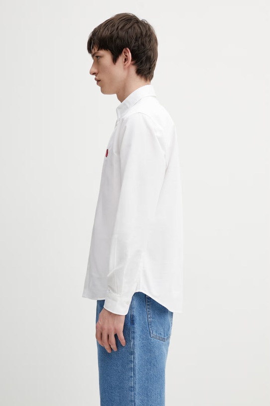 Kenzo koszula bawełniana FG55CH4109LO biały SS26