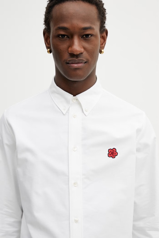 Памучна риза Kenzo бял FG55CH4109LO