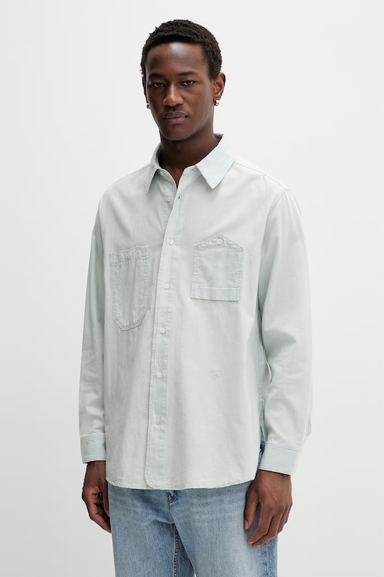 Kenzo koszula męska jeansowa niebieski FG55DC5076F4