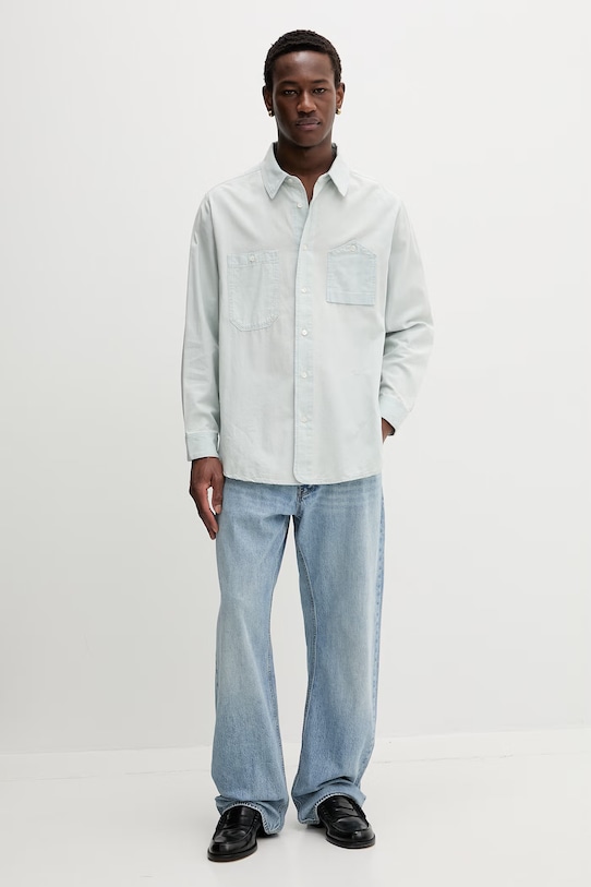 Kenzo koszula męska jeansowa FG55DC5076F4 niebieski SS26