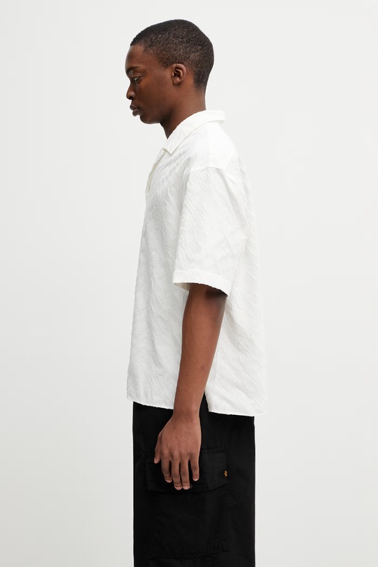 Kenzo koszula bawełniana męska FG55CH1359JS beżowy SS26