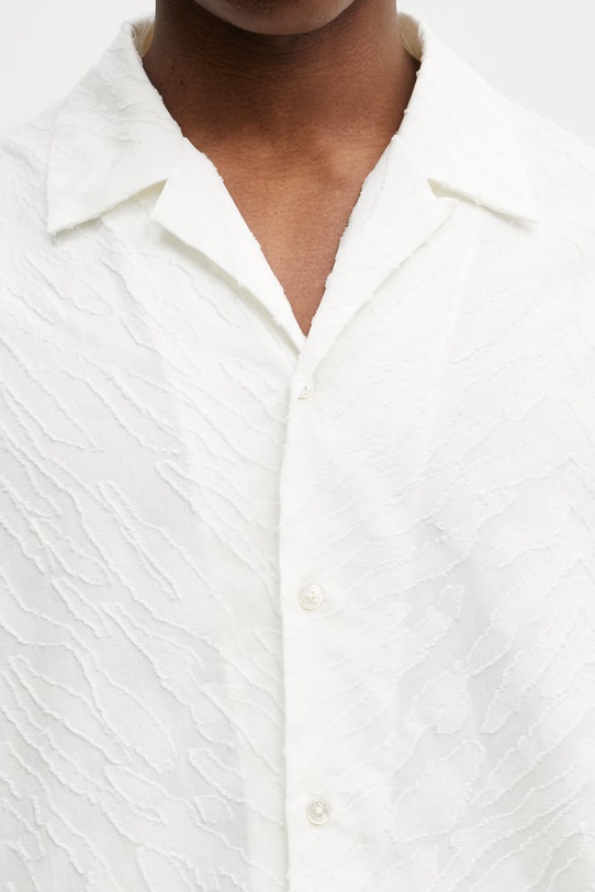 Kenzo koszula bawełniana męska beżowy FG55CH1359JS