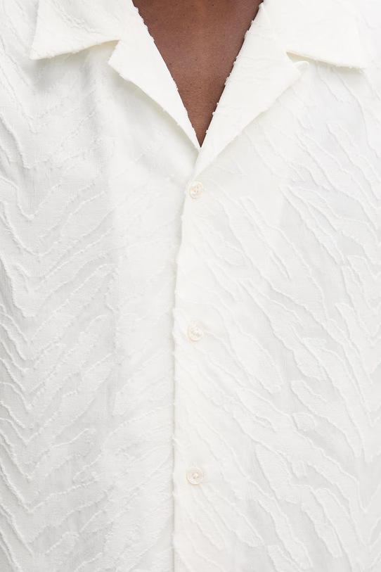 Kenzo koszula męska bawełniana FG55CH1359JS beżowy