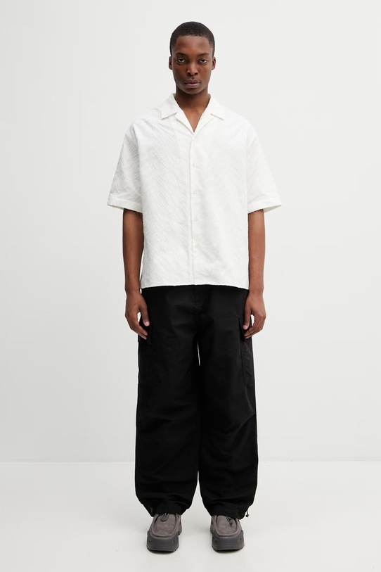 Kenzo koszula bawełniana męska FG55CH1359JS beżowy