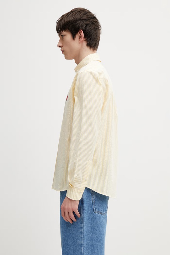 Kenzo koszula bawełniana FG55CH4109KB żółty SS26