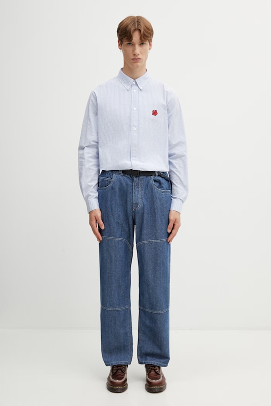 Bavlnená košeľa Kenzo FG55CH4109KB modrá