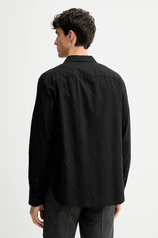Ρούχα Βαμβακερό πουκάμισο Calvin Klein LV04LE111G μαύρο