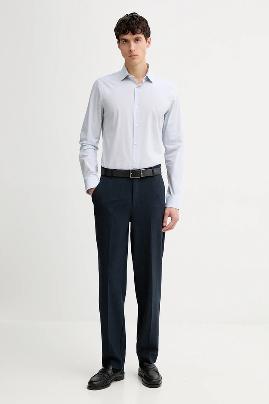 Calvin Klein koszula LV019EU080 niebieski SS26