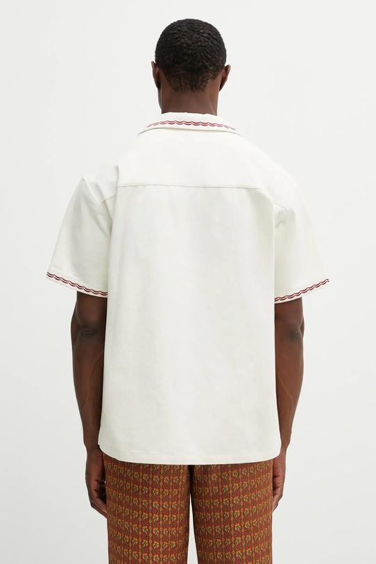 Clothing Drôle de Monsieur cotton shirt Cocktail J.SH227.CO215.OW beige