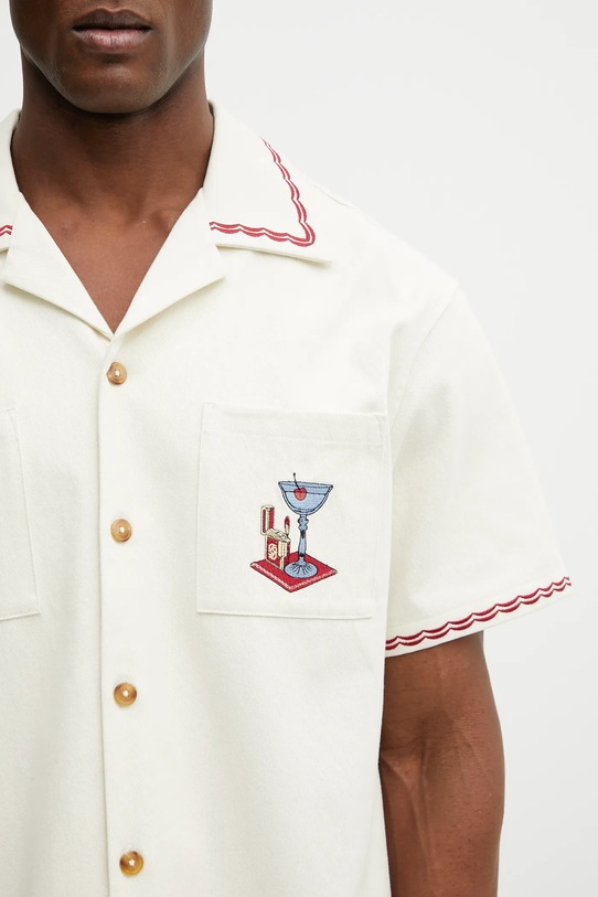 Drôle de Monsieur cotton shirt Cocktail beige J.SH227.CO215.OW