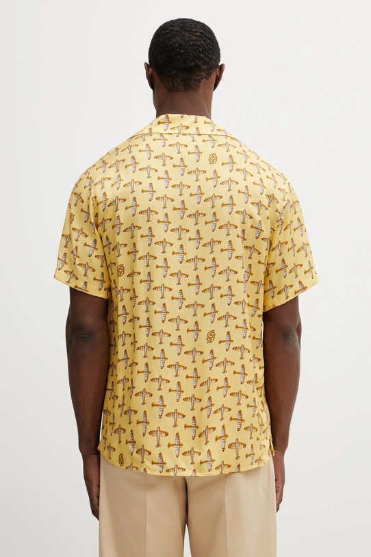 Clothing Drôle de Monsieur shirt Skyline J.SH230.VI028.YL yellow