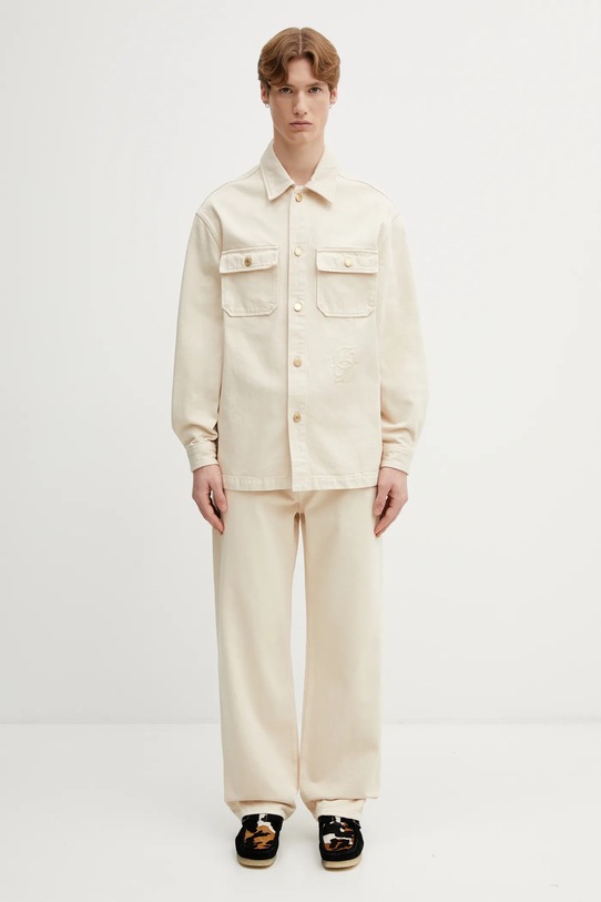 Drôle de Monsieur koszula jeansowa J.JT269.CO243.SD beżowy