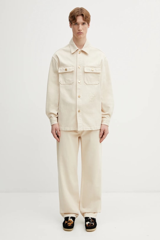 Džínová košile Drôle de Monsieur J.JT269.CO243.SD béžová