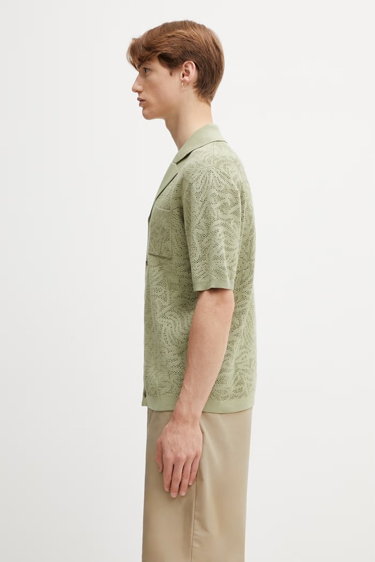 Drôle de Monsieur Maille Dentelle сорочка бавовняна чоловіча K.CA174.CO293.KK зелений SS26