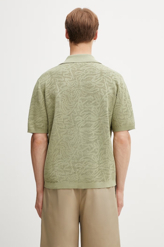 Abbigliamento Drôle de Monsieur Maille Dentelle camicia in cotone da uomo K.CA174.CO293.KK verde