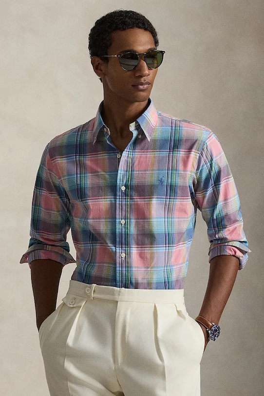 Polo Ralph Lauren koszula bawełniana bawełna różowy 710P06020