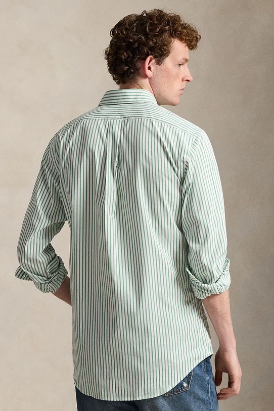 Polo Ralph Lauren koszula bawełniana 710P07019 zielony SS26