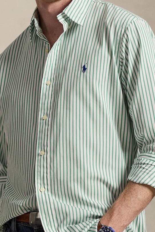 Polo Ralph Lauren koszula bawełniana zielony 710P07019