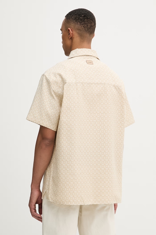 Odzież Drôle de Monsieur koszula męska bawełniana Graphique K.SH248.CO270.DSAN beżowy