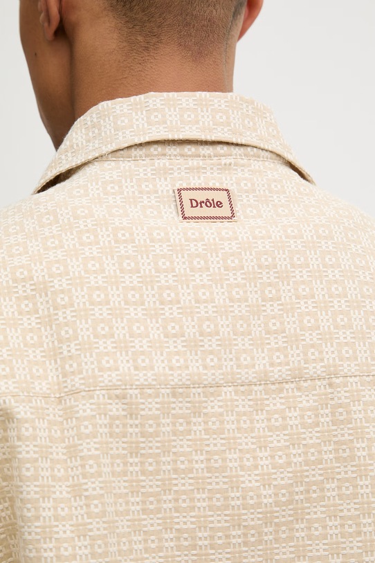 Drôle de Monsieur koszula męska bawełniana Graphique K.SH248.CO270.DSAN beżowy
