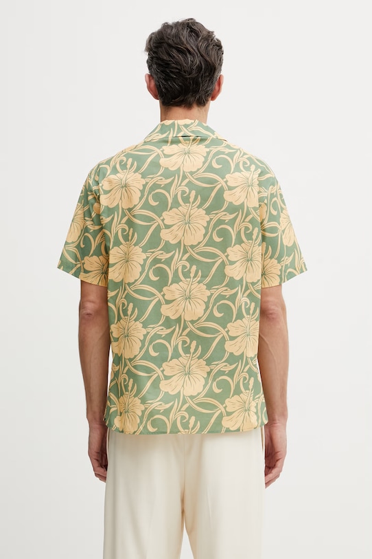 Odzież Drôle de Monsieur Hibiscus Monoramme koszula bawełniana męska K.SH228.CO288.GN zielony