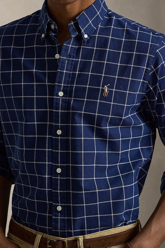 Odzież Polo Ralph Lauren koszula bawełniana 710P07186 granatowy