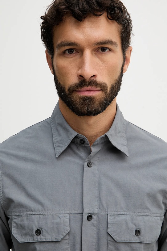 Хлопковая рубашка Armani Exchange серый XM002191.AF21226