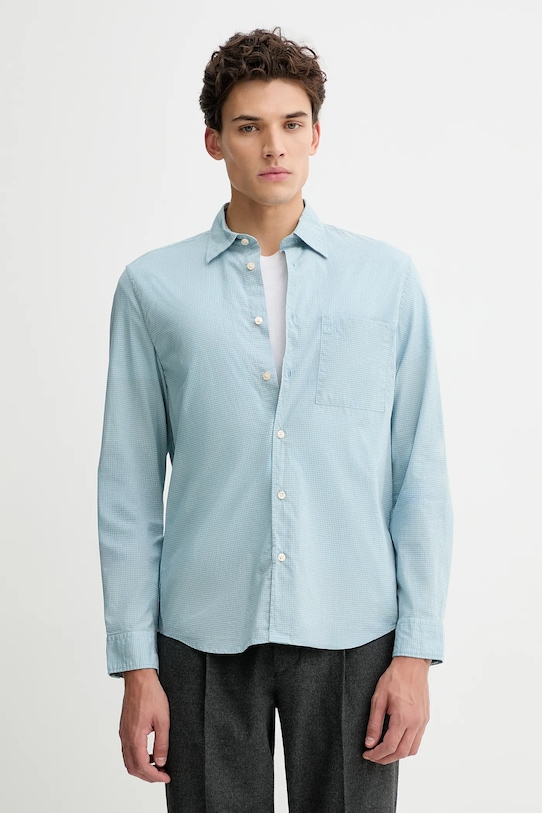 Marc O'Polo koszula bawełniana regular niebieski 620720842090