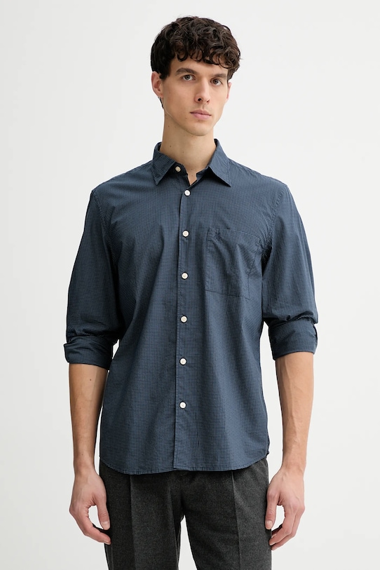 Хлопковая рубашка Marc O'Polo длинный голубой 620720842090