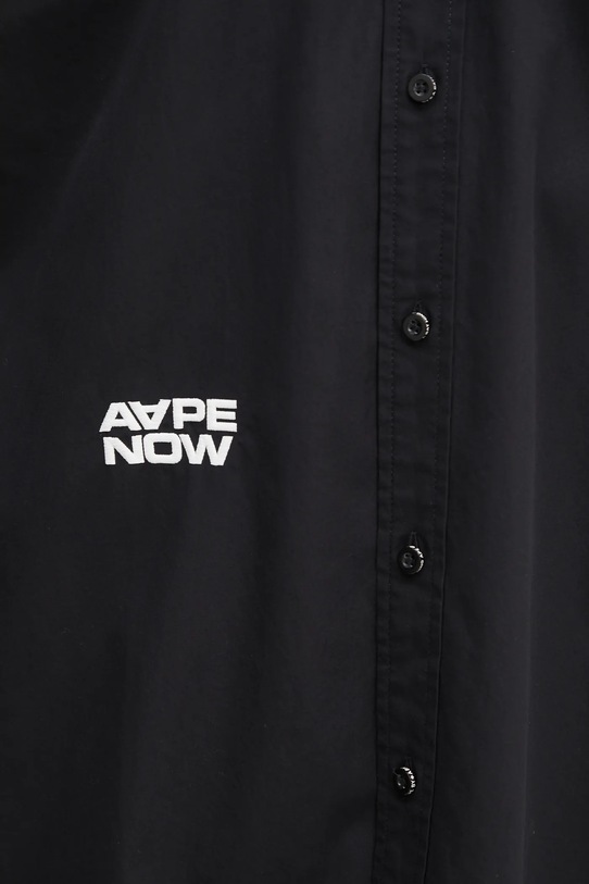 AAPE koszula bawełniana Now czarny AAPSRM8518XXO