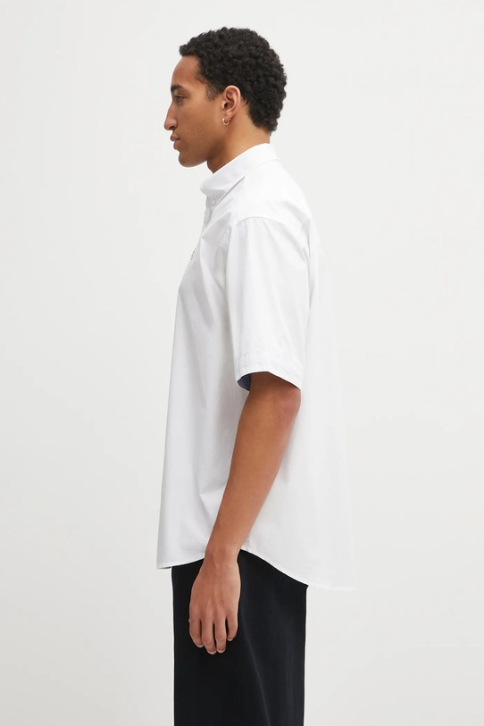 AAPE koszula bawełniana Now AAPSRM8518XAO biały SS26
