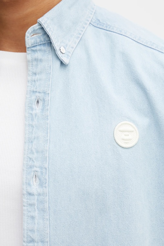 AAPE koszula jeansowa Now niebieski AAPSRM8515XXO