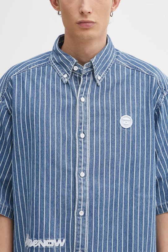 AAPE koszula jeansowa Now niebieski AAPSRM8515XAO