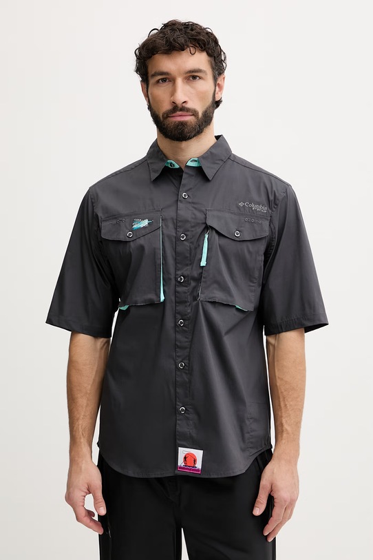 Columbia koszula męska z bawełny Bonefish czarny 2156831