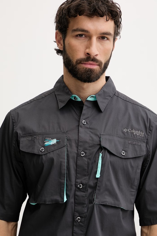 Columbia koszula męska z bawełny Bonefish czarny 2156831