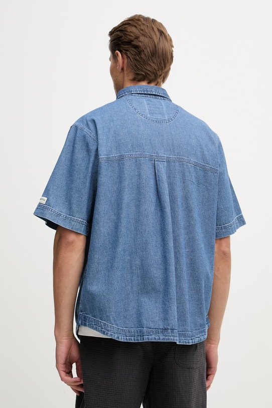 Ρούχα Columbia πουκάμισο ανδρικό με βαμβάκι Acker Rock 2157021 μπλε