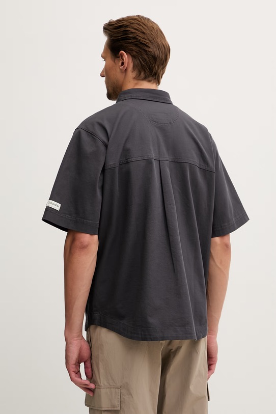 Abbigliamento Columbia camicia da uomo con cotone Acker Rock 2157021 grigio