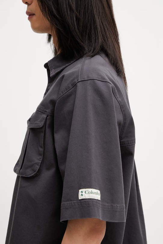 Columbia Acker Rock camicia con cotone da uomo grigio 2157021