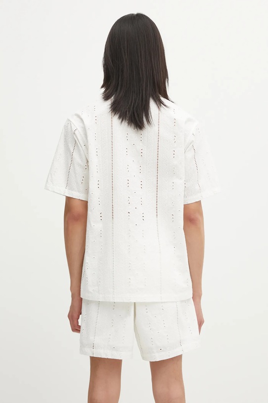 Odzież A Bathing Ape koszula bawełniana Embroidery Open Collar 1L30132305 biały