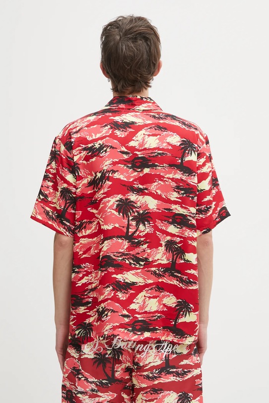 Odzież A Bathing Ape koszula Palm Tree Camo Open Collar 1L30132306 czerwony